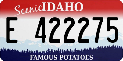 ID license plate E422275