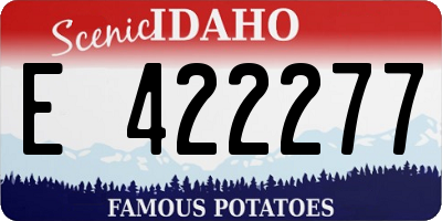 ID license plate E422277