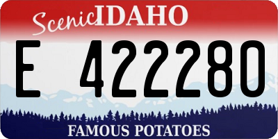ID license plate E422280