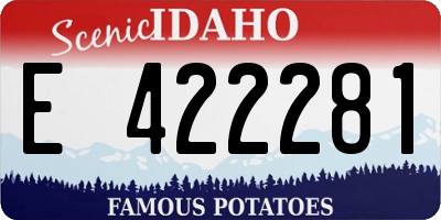 ID license plate E422281