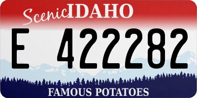 ID license plate E422282