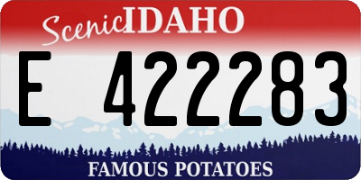ID license plate E422283