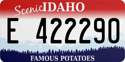 ID license plate E422290