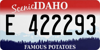 ID license plate E422293