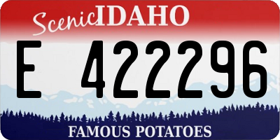 ID license plate E422296