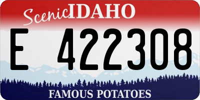 ID license plate E422308