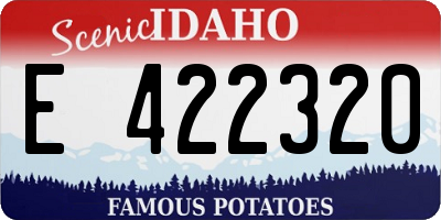 ID license plate E422320