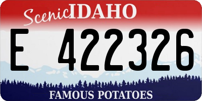 ID license plate E422326