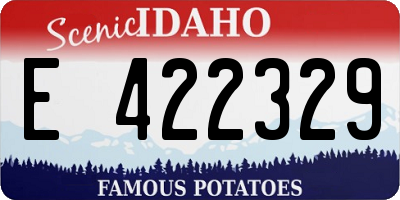 ID license plate E422329