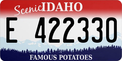 ID license plate E422330