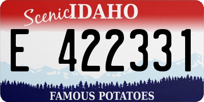 ID license plate E422331