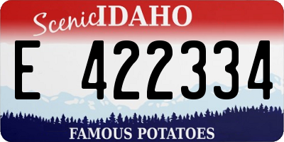 ID license plate E422334
