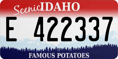 ID license plate E422337