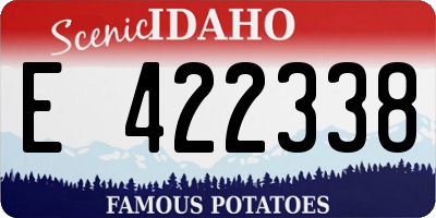 ID license plate E422338