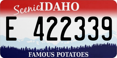 ID license plate E422339