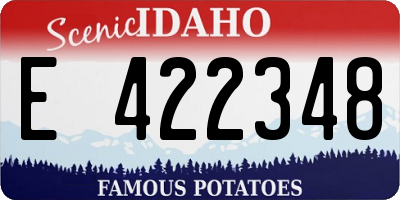 ID license plate E422348