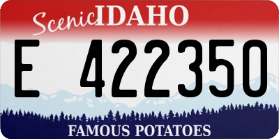 ID license plate E422350