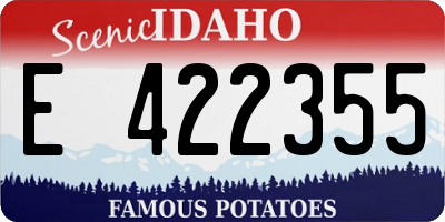 ID license plate E422355