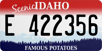 ID license plate E422356