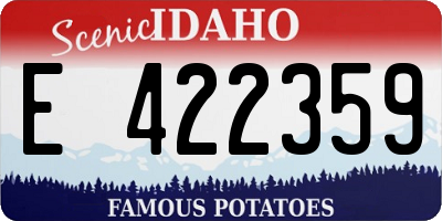 ID license plate E422359