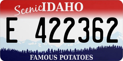 ID license plate E422362
