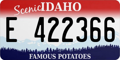 ID license plate E422366