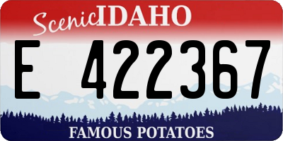ID license plate E422367