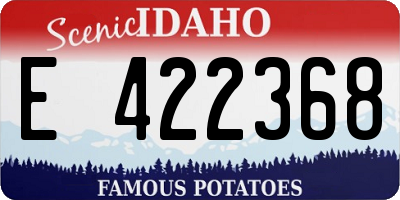 ID license plate E422368