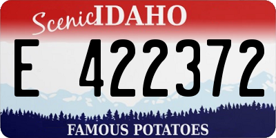 ID license plate E422372