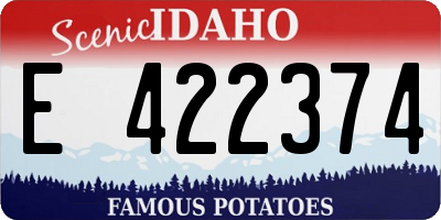 ID license plate E422374