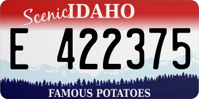 ID license plate E422375