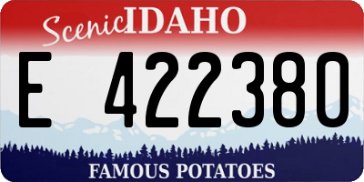 ID license plate E422380