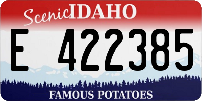 ID license plate E422385