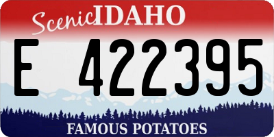 ID license plate E422395