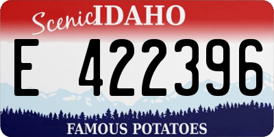 ID license plate E422396