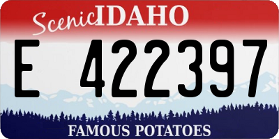 ID license plate E422397