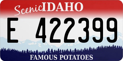 ID license plate E422399