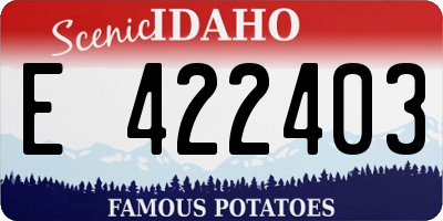 ID license plate E422403