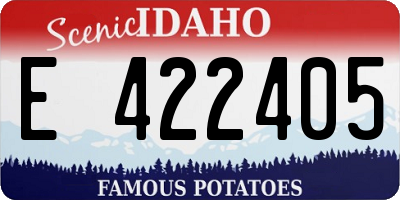 ID license plate E422405