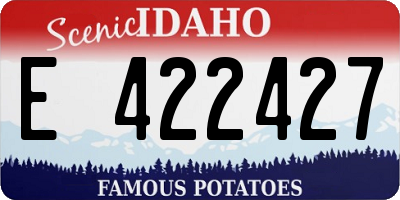 ID license plate E422427