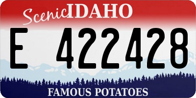 ID license plate E422428