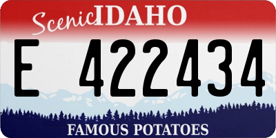 ID license plate E422434