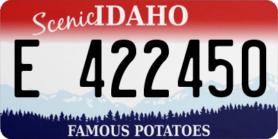 ID license plate E422450