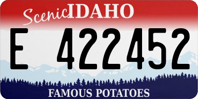 ID license plate E422452