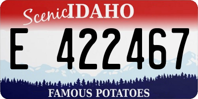 ID license plate E422467