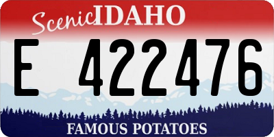 ID license plate E422476
