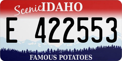 ID license plate E422553