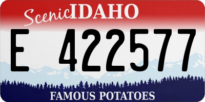 ID license plate E422577