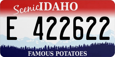 ID license plate E422622
