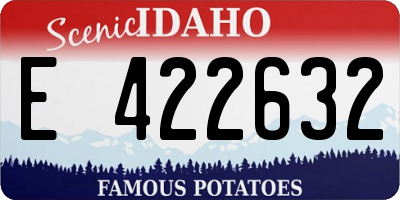 ID license plate E422632